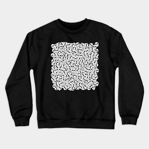 Lotsa Skulls Crewneck Sweatshirt by Skatee